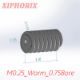 Picture of Module 0.25 M0.25 Plastic Worm, Suitable For 0.8mm Shaft Of Motor